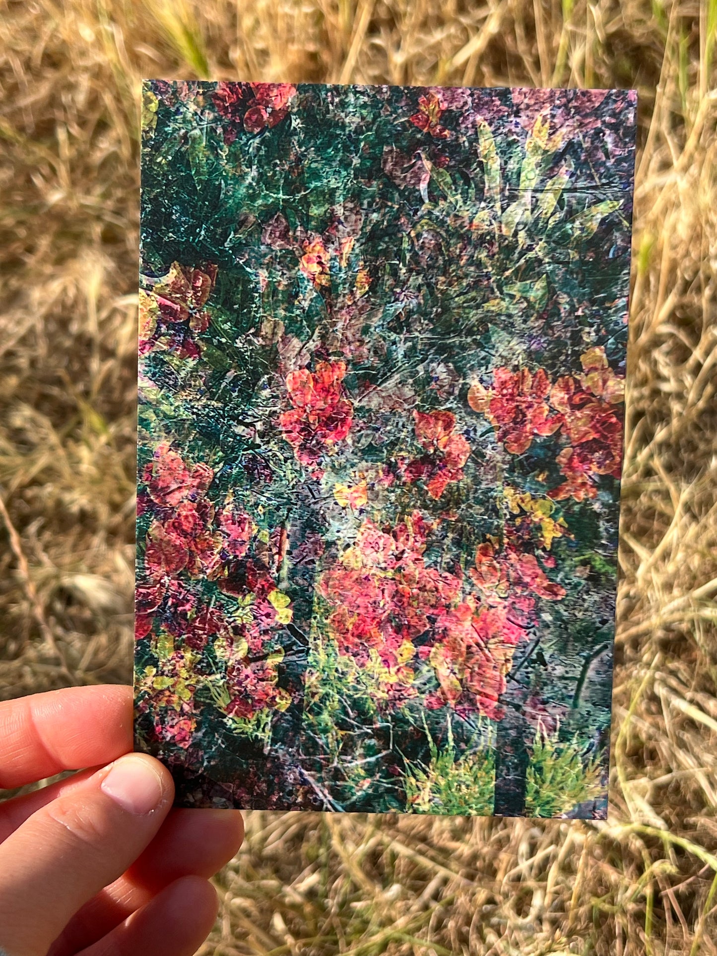 Layered Floral Postcard