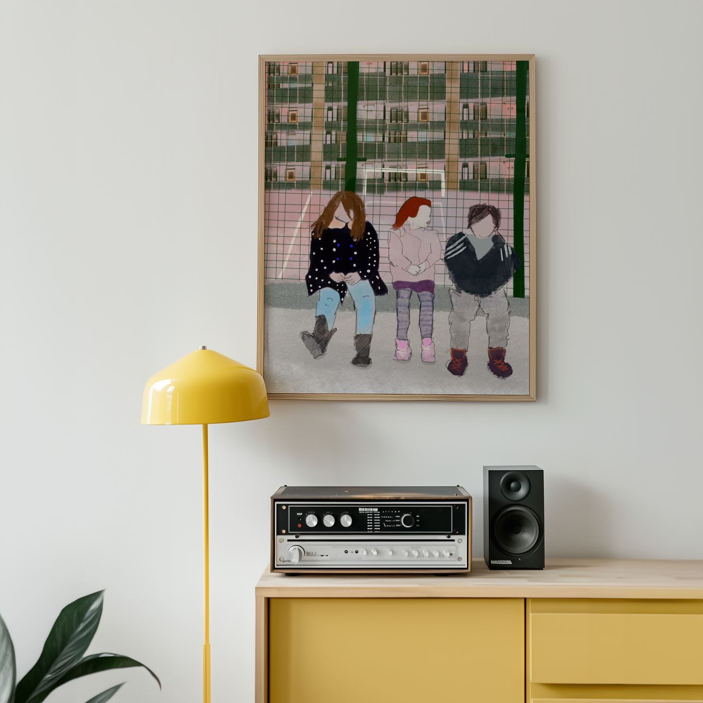 London Estate Kids Poster – Urban Playground Illustration