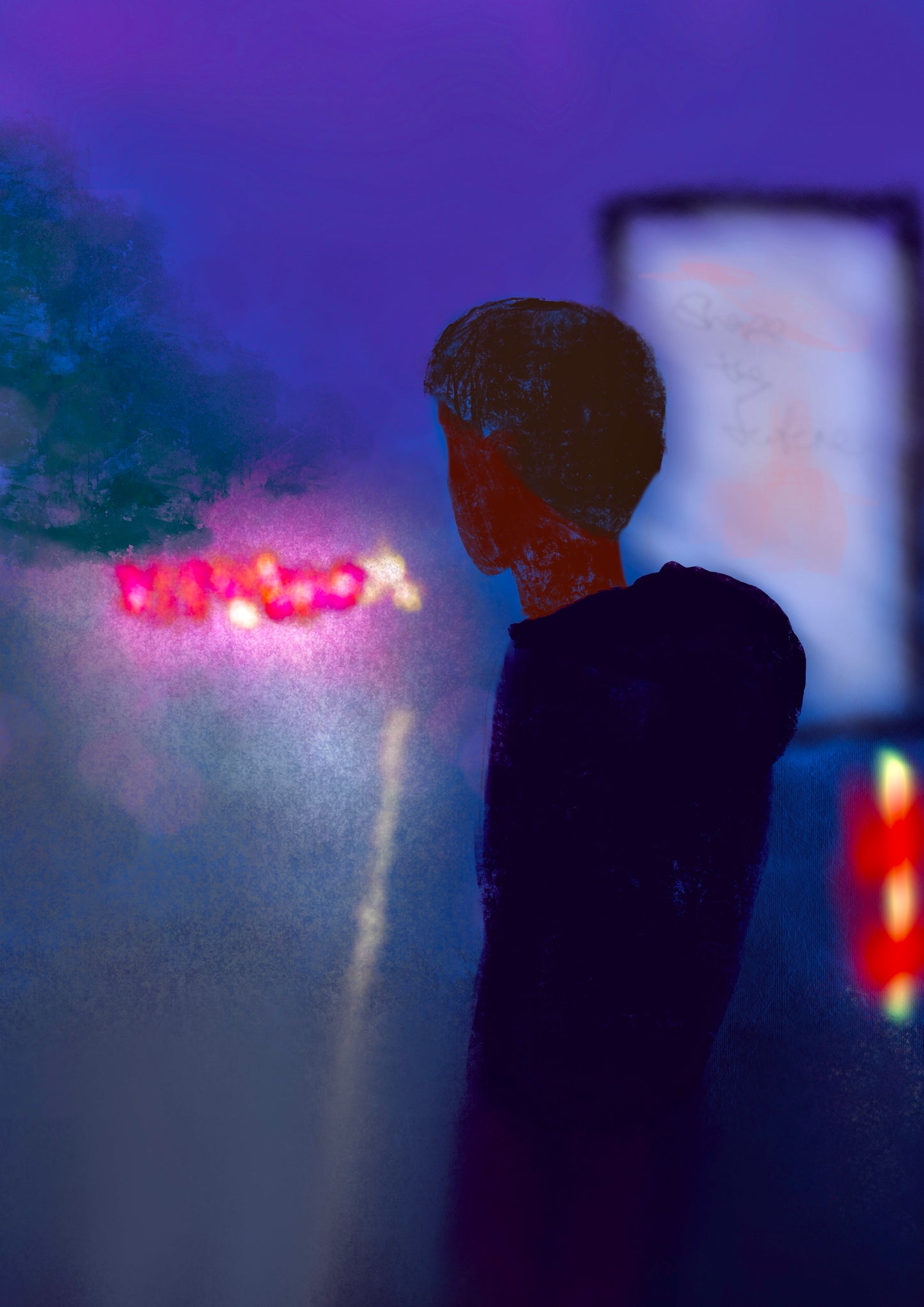 "The Last Bus Home - Nostalgic Greeting Card