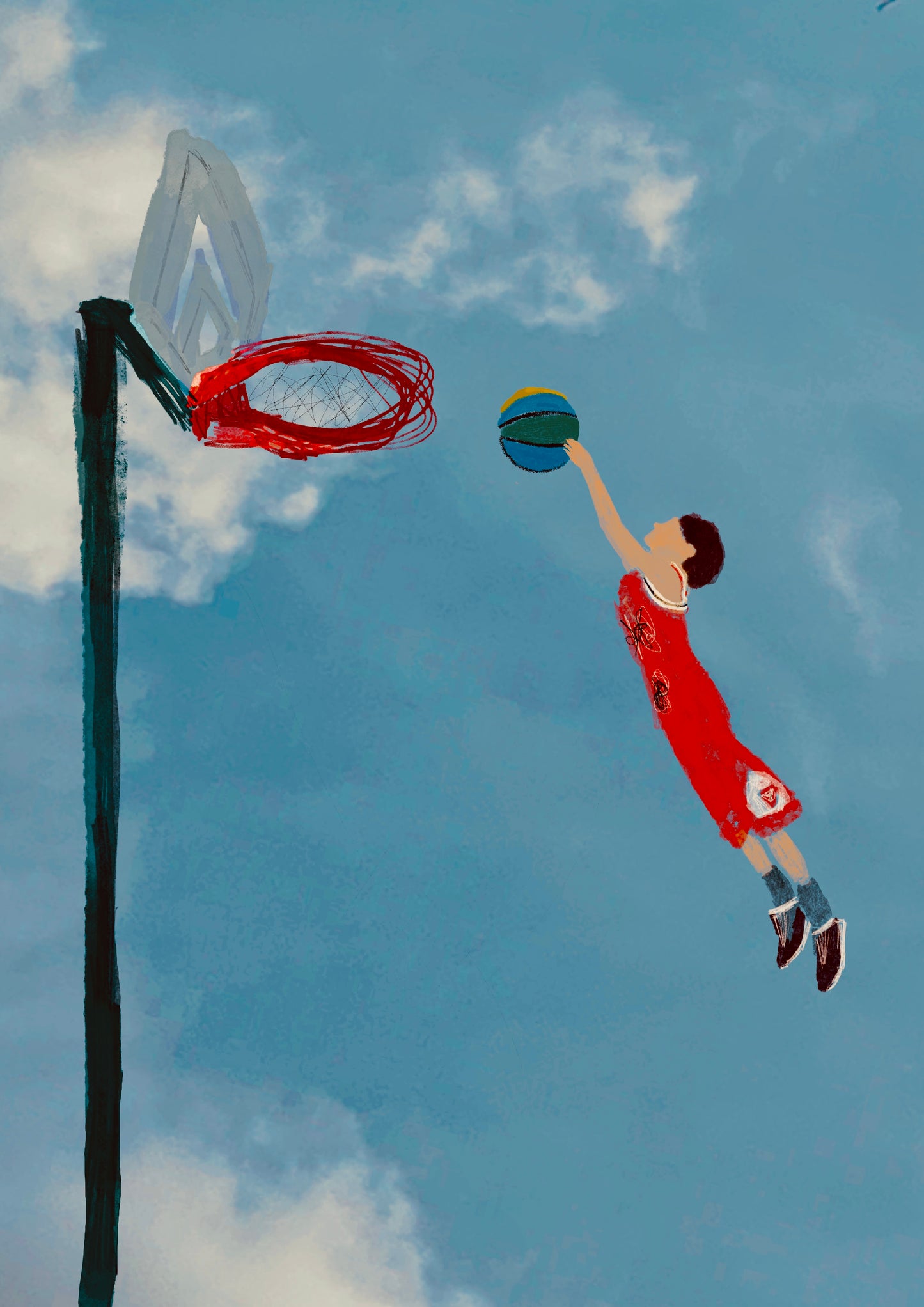 "Aim High-Little Basketballer Greeting Card