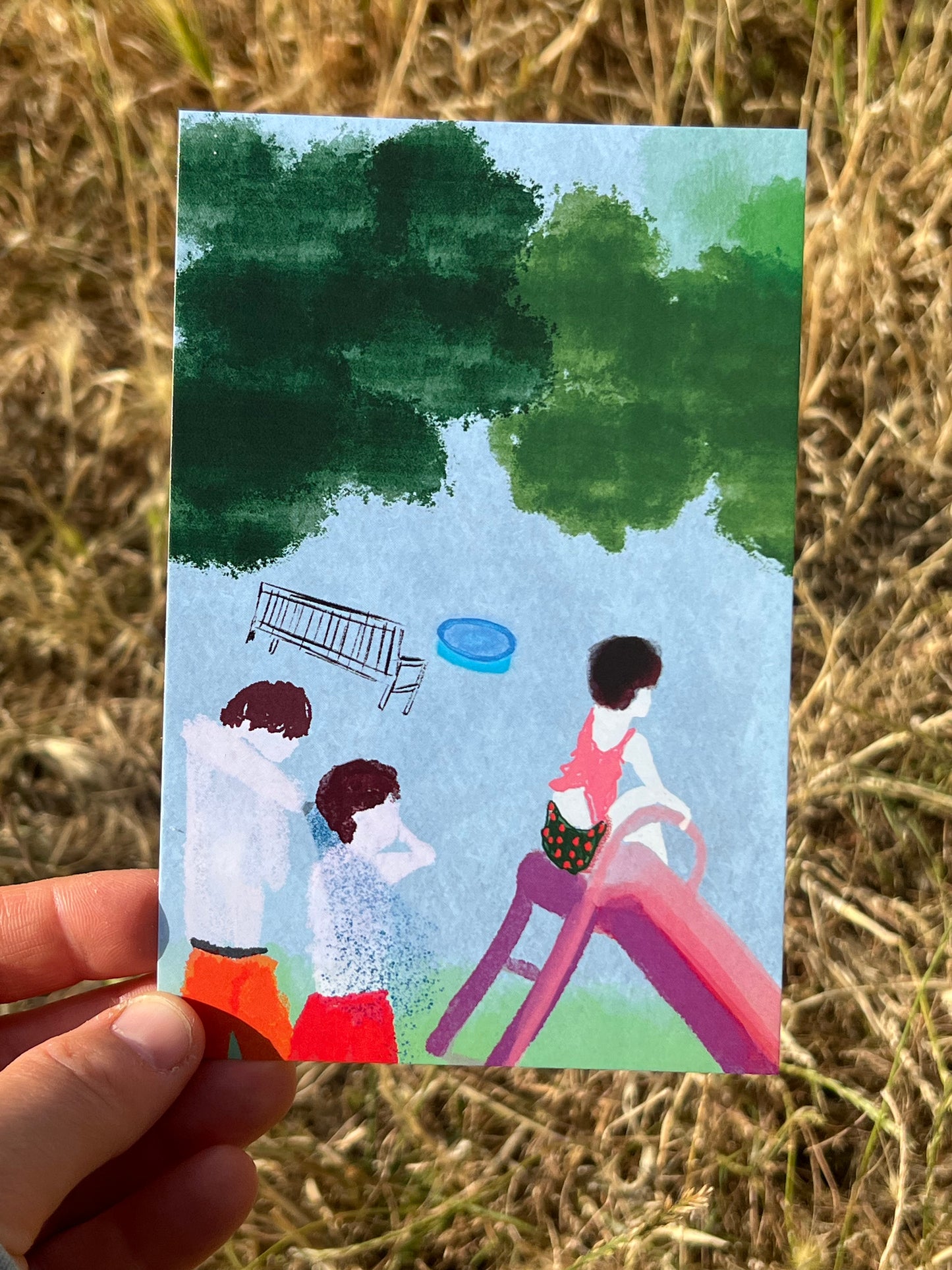 Childhood Moments – Pastel Park Postcard