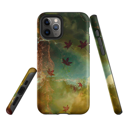 Eerie Autumn iPhone Case – Moody Fall Leaves & Dark Aesthetic Cover